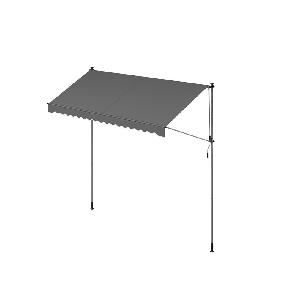 GSA352G02-1 Tentas su rankine alkūne 350 x 120 cm antracito spalvos