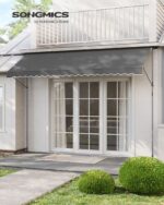 Pritvirtinamas tentas apsaugai nuo saulės 400 x 120 cm antracito spalvos