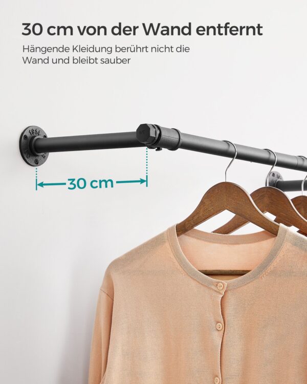 30 x 84 x 7 cm sieninis drabužių turėklas, kurio keliamoji galia – 60 kg