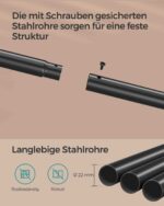 Drabužių kabykla su ratukais ir lentyna “rustic” rudos ir juodos spalvos