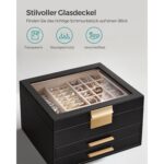 Papuošalų dėžutė su stikliniu dangteliu