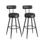 Baro kėdės 101 cm | 2 vnt. | Juoda