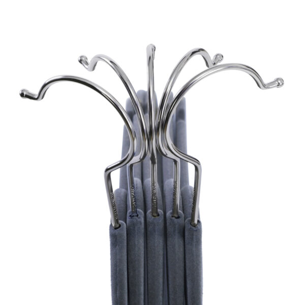 Aksominė paltų pakaba 20 vienetų Šviesiai pilka