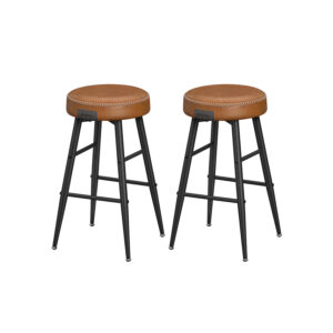 EKHO kolekcijos pusbario kėdės 63 cm | 2 vnt. kompl. | Karamelinė ruda