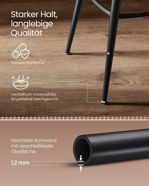 EKHO kolekcijos pusbario kėdės 57 cm | 2 vnt. | Karamelinė ruda