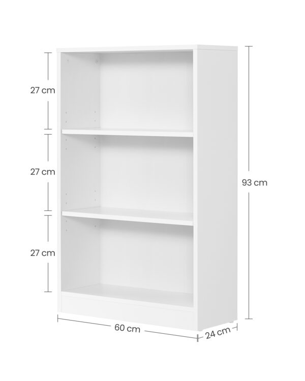 Lentyna su 3 skyriais | 60 x 24 x 93 cm | Balta