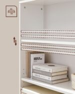 Lentyna su 3 skyriais | 60 x 24 x 121,5 cm | Balta