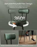 EKHO kolekcijos baro kėdės 68 cm | 2 vnt. | Miško žalia