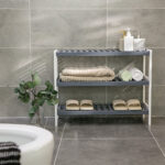 3 lygių bambuko batų lentyna