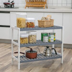 3 lygių bambuko batų lentyna