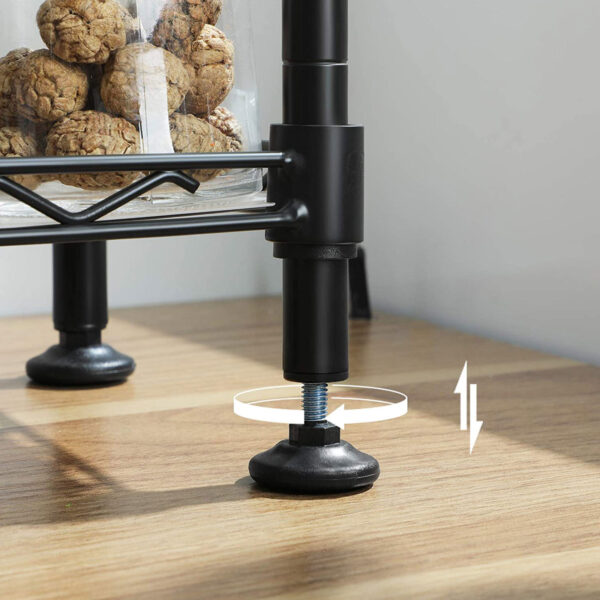 Prieskonių stovas su 3 lygiais, juodas