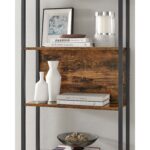 Pramoninio stiliaus knygų lentyna | 9 skyriai | 60 x 30 x 186 cm | Ruda