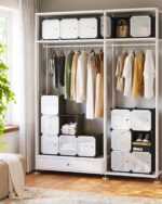 Plastikinių lentynų sistema | 15 dėžučių | Lengvai surenkama | Juoda