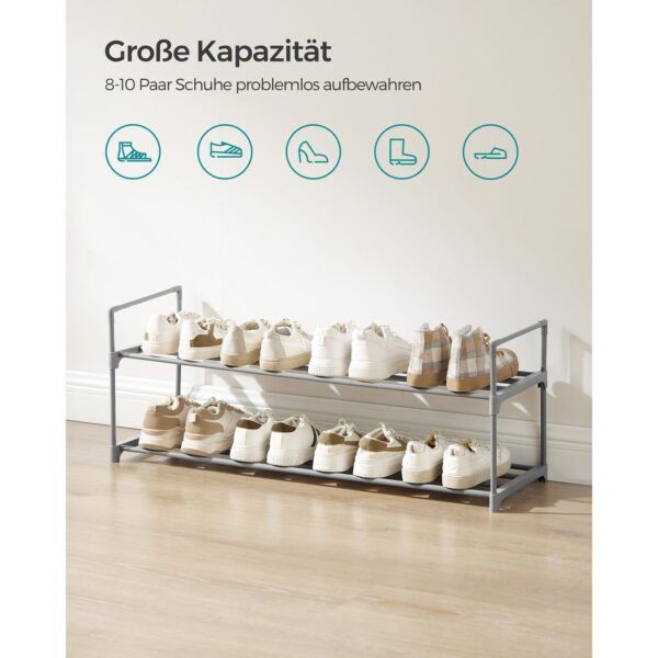 2 lygių batų lentyna