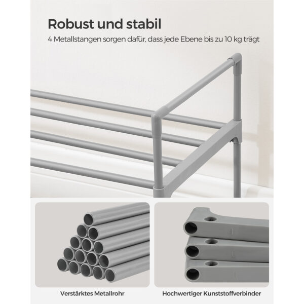 2 lygių batų lentyna