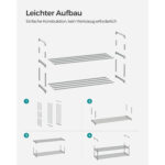 2 lygių batų lentyna