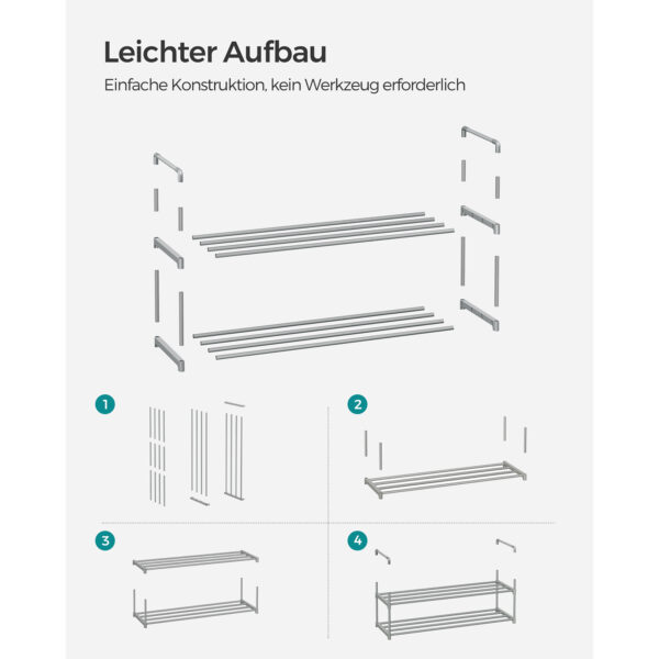 2 lygių batų lentyna