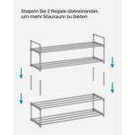 2 lygių batų lentyna