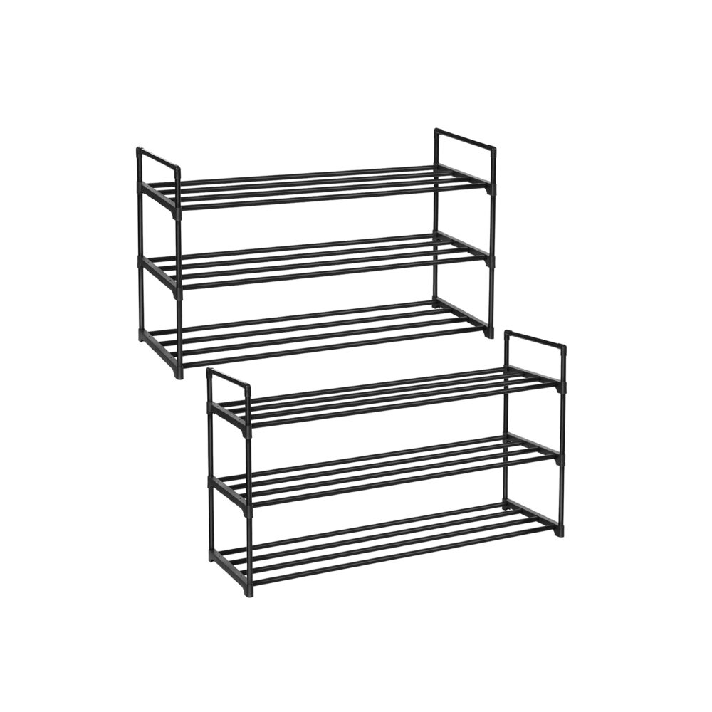 LSA06BK-1 Metalinė batų lentyna | 3 lygiai | 2 vnt. komplektas