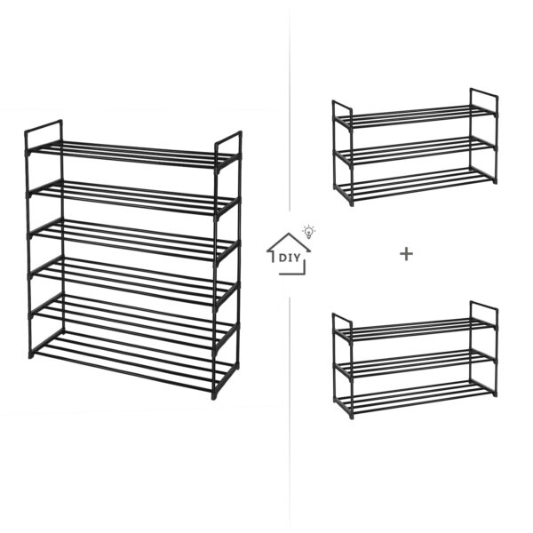 Metalinė batų lentyna | 3 lygiai | 2 vnt. komplektas