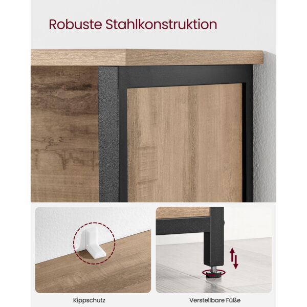 Daugiafunkcinė ant pastatoma spintelė – lentyna | 35 x 60 x 125 cm | Ąžuolo ruda