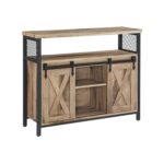 Sendinta komoda | 2 stumdos durelės | 80 x 33 x 100 cm | Šviesiai ruda