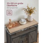 Sendinta komoda | 2 stumdos durelės | 80 x 33 x 100 cm | Šviesiai ruda