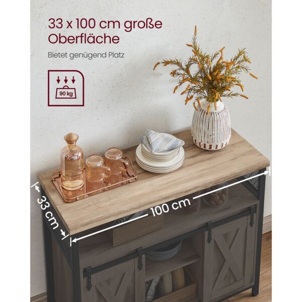Sendinta komoda | 2 stumdos durelės | 80 x 33 x 100 cm | Šviesiai ruda