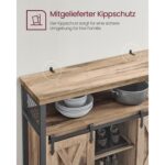 Sendinta komoda | 2 stumdos durelės | 80 x 33 x 100 cm | Šviesiai ruda