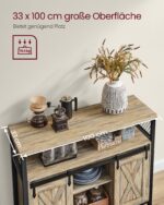 Sendinta komoda | 2 stumdos durelės | 80 x 33 x 100 cm | Rusva