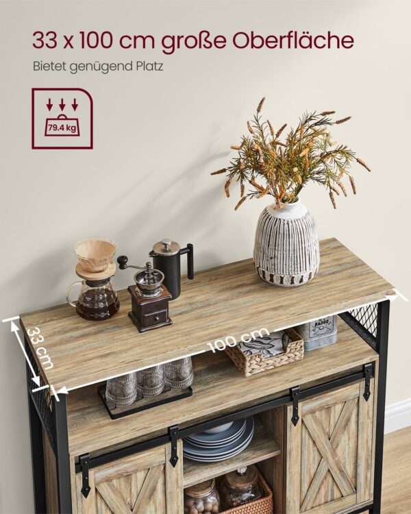 Sendinta komoda | 2 stumdos durelės | 80 x 33 x 100 cm | Rusva