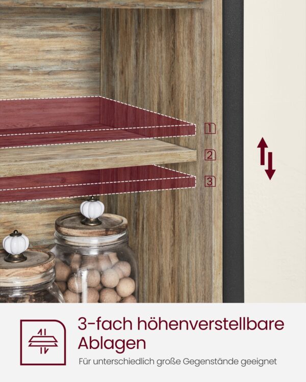 Sendinta komoda | 2 stumdos durelės | 80 x 33 x 100 cm | Rusva