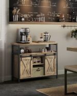 Sendinta komoda | 2 stumdos durelės | 80 x 33 x 100 cm | Rusva