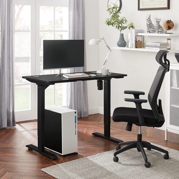 Reguliuojamo aukščio elektrinis stalas 60 x 120 cm | Balta