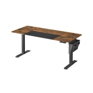 Elektrinis reguliuojamo aukščio stalas | 70 x 160 cm | 80 kg | “Rustic” ruda