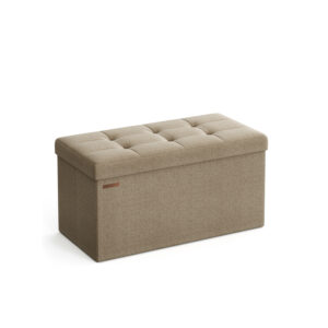 Tvirtas lengvas Minkštasuolis su daiktadėže | Rusva