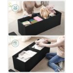 Tvirtas lengvas Minkštasuolis | 300 kg |  110 x 38 x 38 cm | Juoda