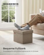 Minkštasuolis su daiktadėže | 41 x 31 x 31 cm | Rusva