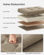 Minkštasuolis su daiktadėže | 41 x 31 x 31 cm | Rusva