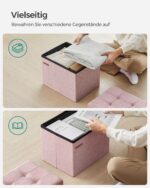 Minkštasuolis su daiktadėže | 41 x 31 x 31 cm | Rožinė