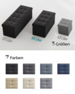 Tvirtas lengvas Minkštasuolis su daiktadėže | Juoda