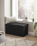 Tvirtas lengvas Minkštasuolis su daiktadėže | Juoda