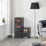 Batų dėžės juodos spalvos | 6 poros batų