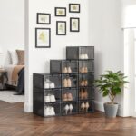 12 uždaromų dėžučių komplektas | Permatomos | Juoda
