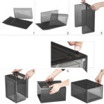 12 uždaromų dėžučių komplektas | Permatomos | Juoda