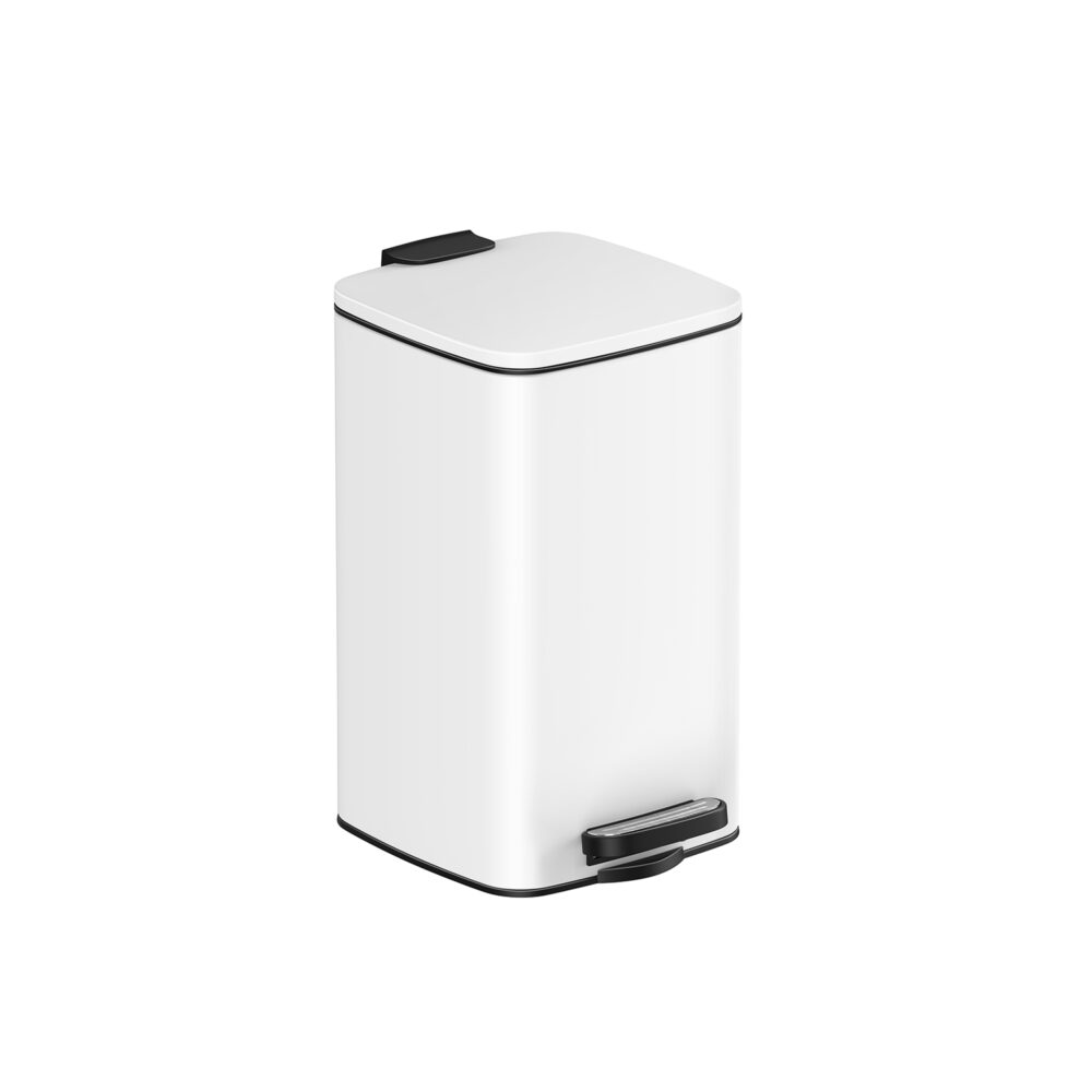 LTB591W0802-1 Kosmetikos dėžutė su pedalu “Softclose” plieninė balta