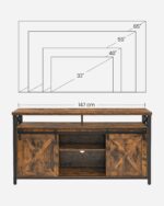 Sendintas TV staliukas | Stumdomos durelės | “Rustic” ruda