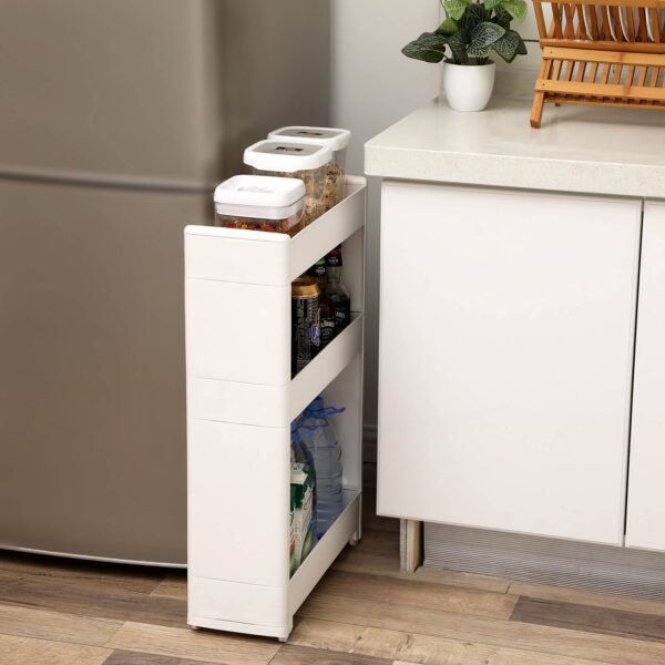 Nišinė lentyna ant ratukų 3 skyriai