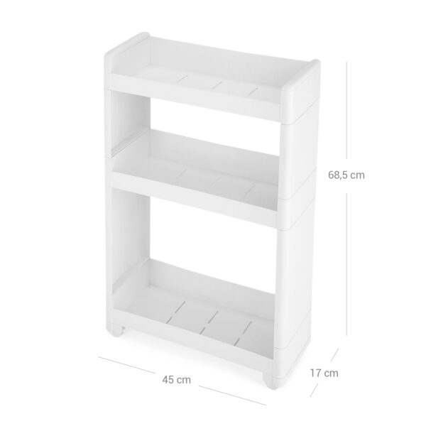 Nišinė lentyna ant ratukų 3 skyriai