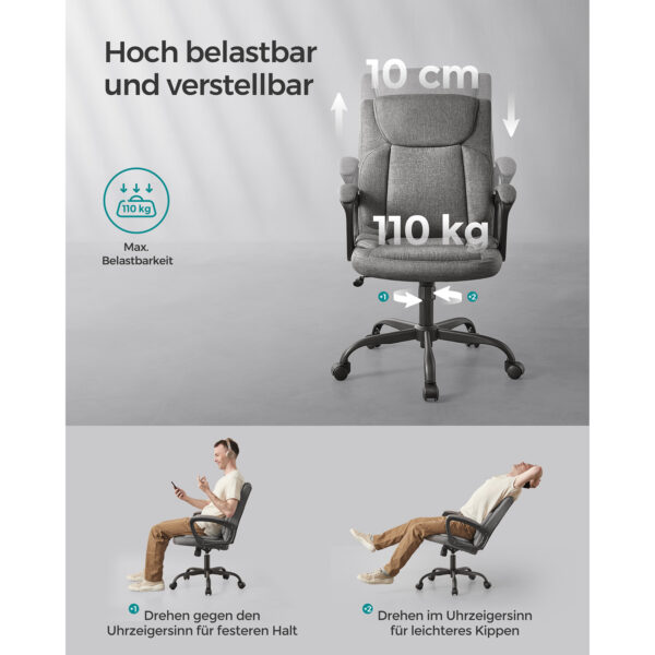 Biuro kėdė su supimo funkcija
